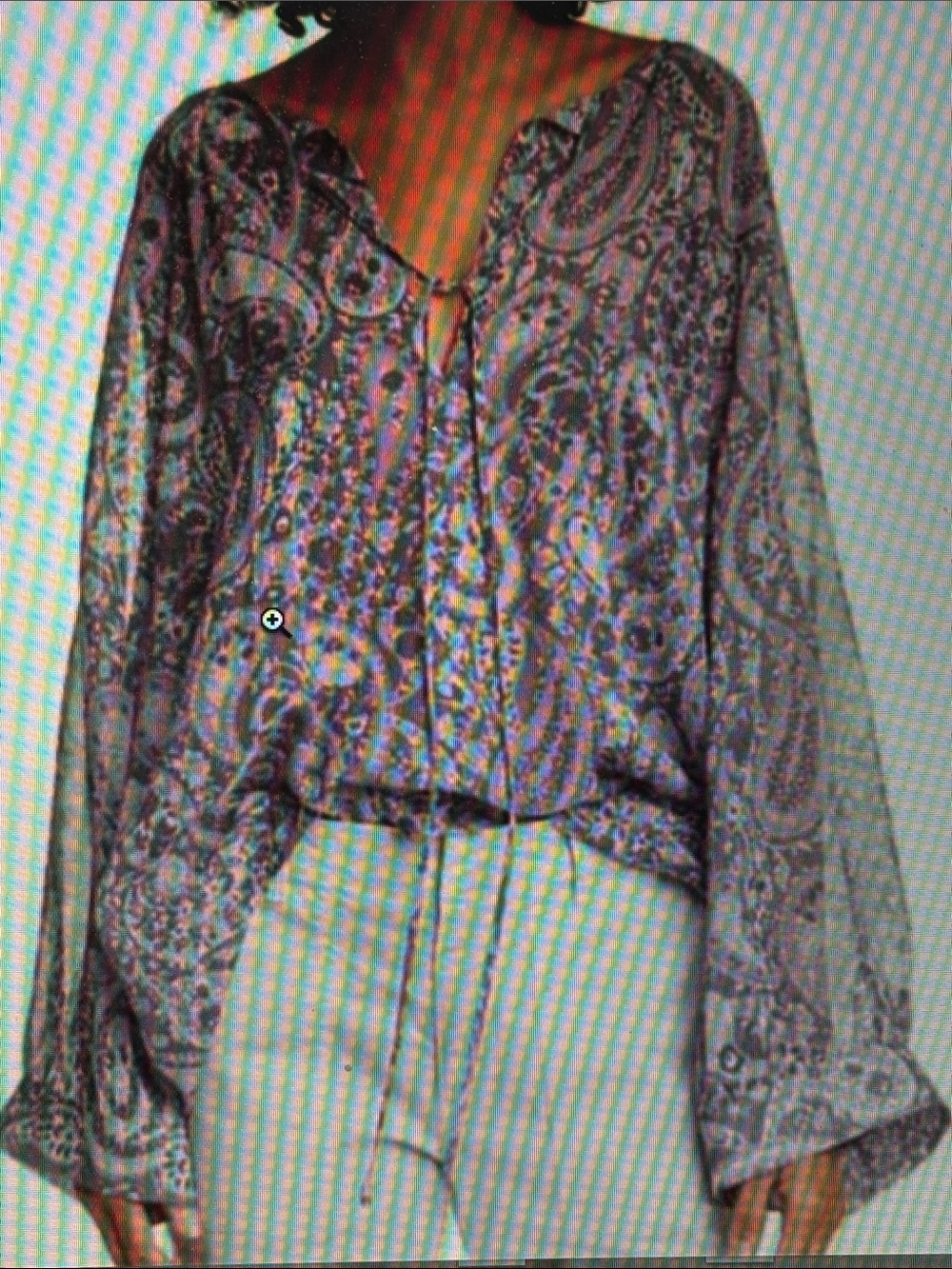 Nili Lotan silk boho blouse. S